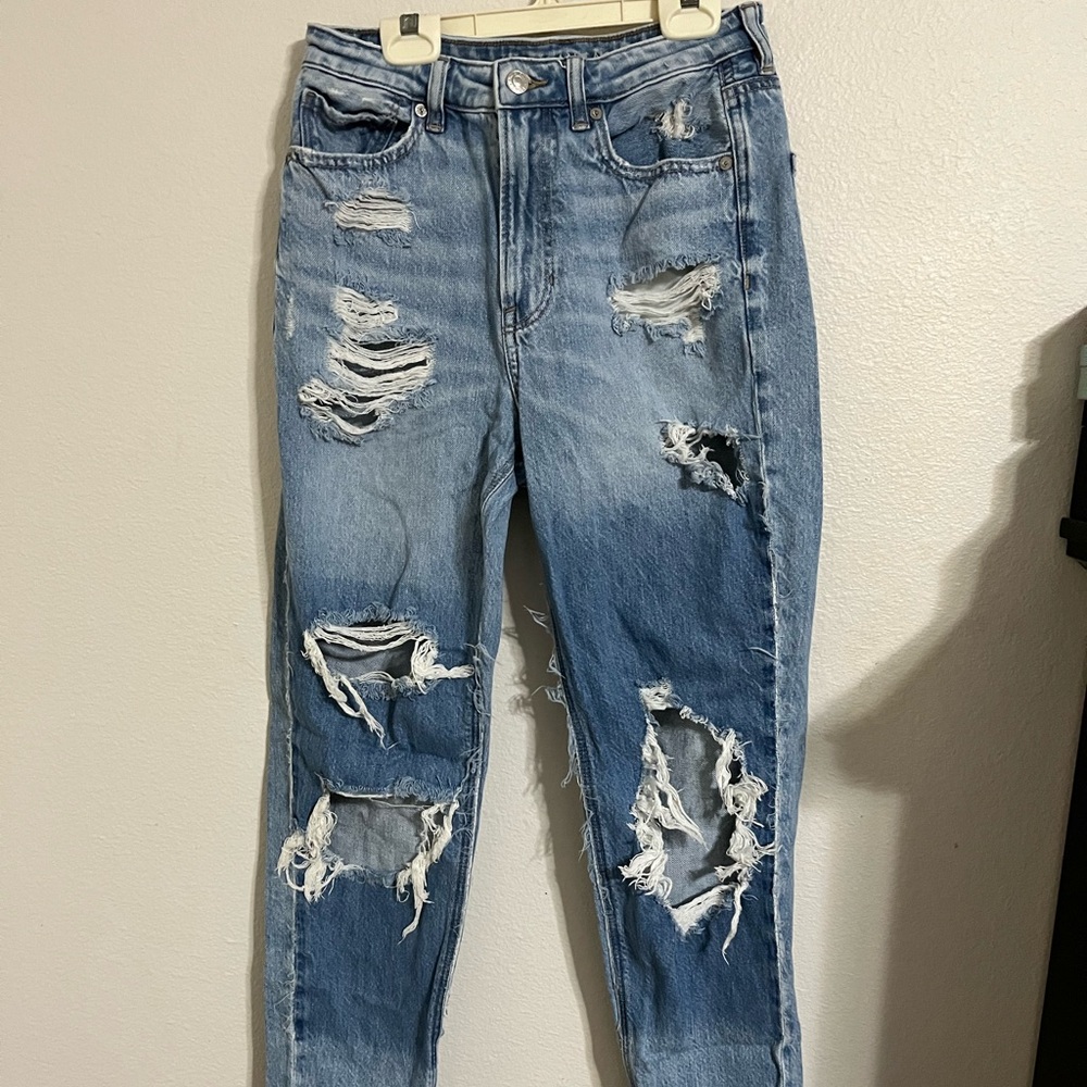 American Eagle Two Tone Distressed Jeans
